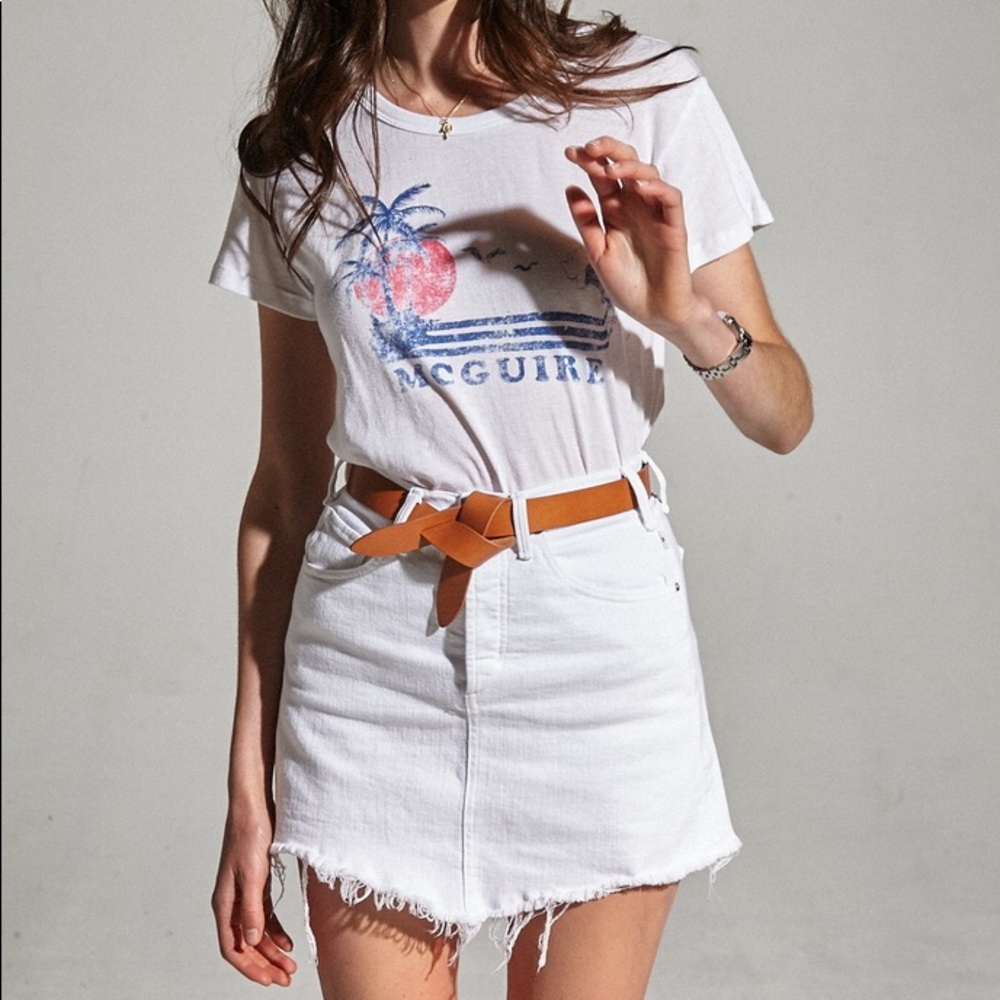 McGuire White Denim Skirt